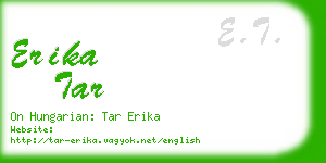 erika tar business card